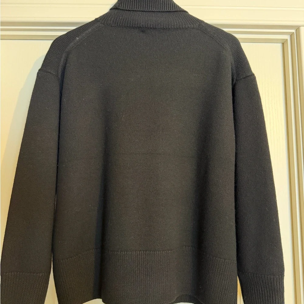 Aritzia Babaton 100% Merino Wool Black Turtleneck Sweater - Soft Rib Knit NWT - Picture 4 of 10